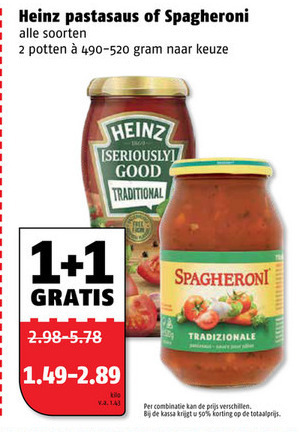 Spagheroni   pastasaus folder aanbieding bij  Poiesz - details