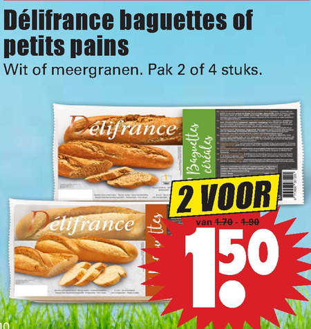 Delifrance   petit pain, stokbrood folder aanbieding bij  Dirk - details