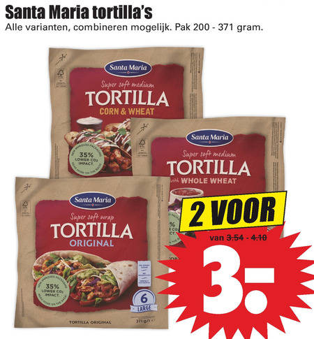 Santa Maria   tortilla folder aanbieding bij  Dirk - details