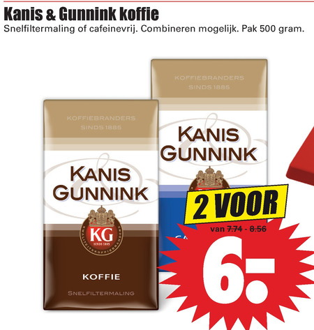 Kanis en Gunnink   koffie folder aanbieding bij  Dirk - details