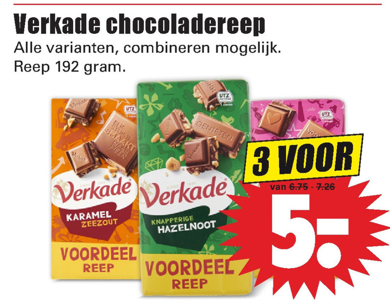 Verkade   chocolade folder aanbieding bij  Dirk - details