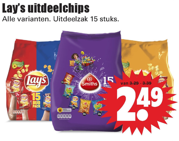 Lays   zoutje, chips folder aanbieding bij  Dirk - details