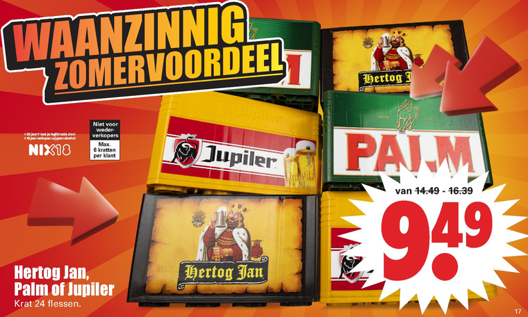 Hertog Jan   krat bier folder aanbieding bij  Dirk - details