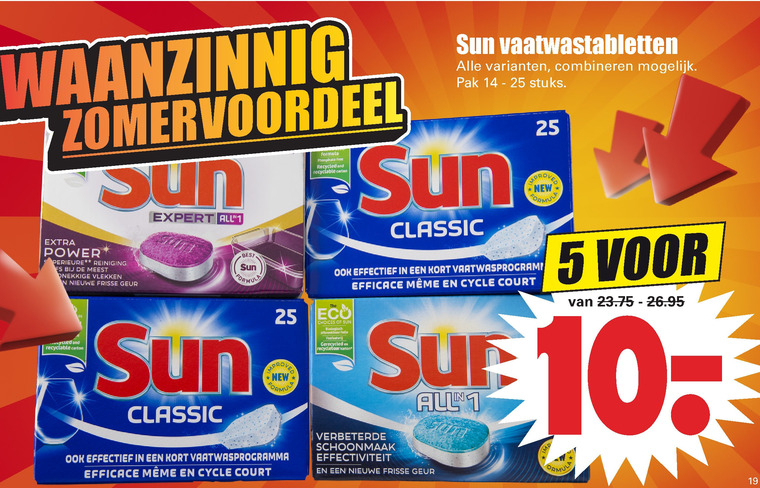 Sun   vaatwasmiddel folder aanbieding bij  Dirk - details