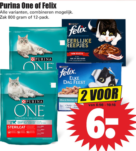 One   kattenvoer folder aanbieding bij  Dirk - details