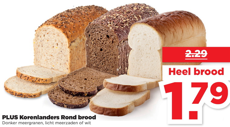 Korenlanders   brood folder aanbieding bij  Plus - details