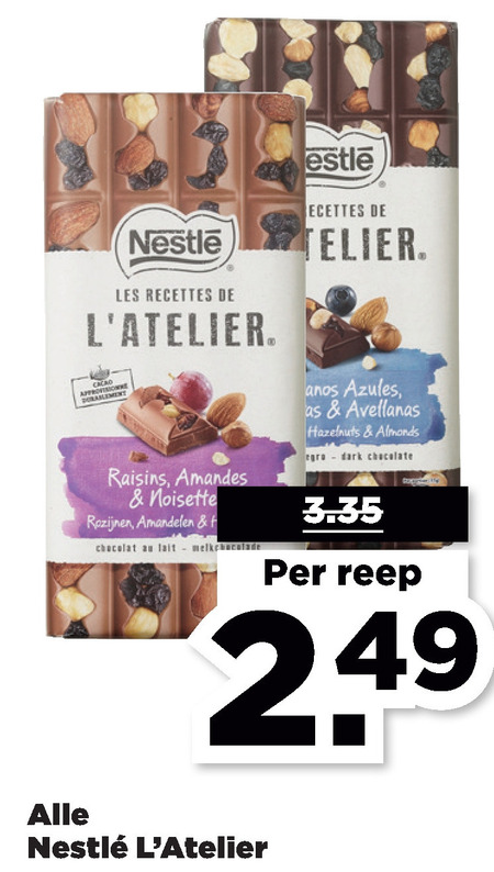 Nestle   chocolade folder aanbieding bij  Plus - details