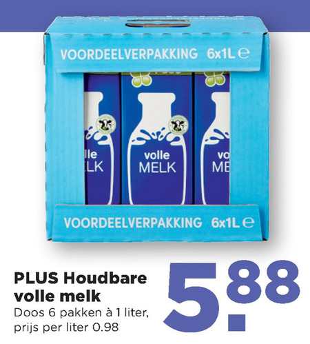 Plus Huismerk   melk folder aanbieding bij  Plus - details