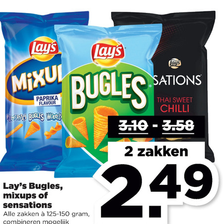 Lays   chips, zoutje folder aanbieding bij  Plus - details