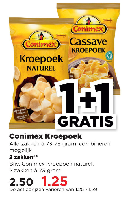 Conimex   kroepoek folder aanbieding bij  Plus - details