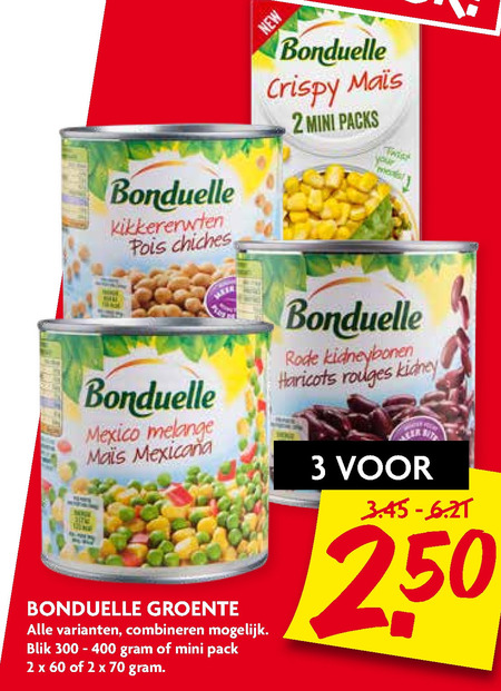 Bonduelle   groenteconserven folder aanbieding bij  Dekamarkt - details