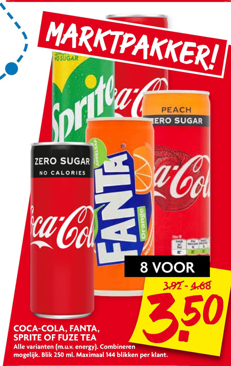 Coca-Cola   ice tea, frisdrank folder aanbieding bij  Dekamarkt - details