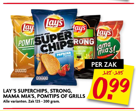 Lays   zoutje, chips folder aanbieding bij  Dekamarkt - details