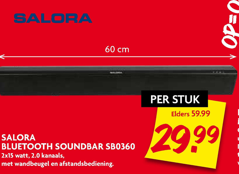 Salora   soundbar folder aanbieding bij  Dekamarkt - details