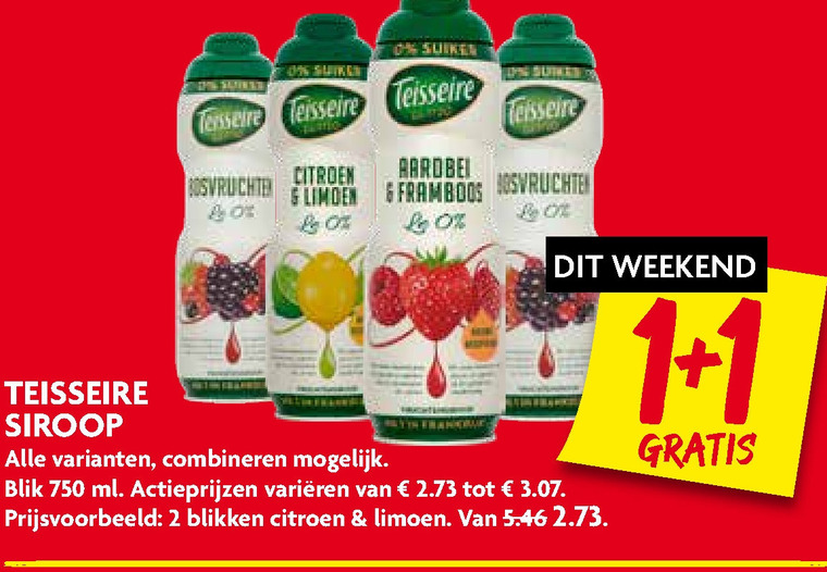 Teisseire   limonadesiroop folder aanbieding bij  Dekamarkt - details