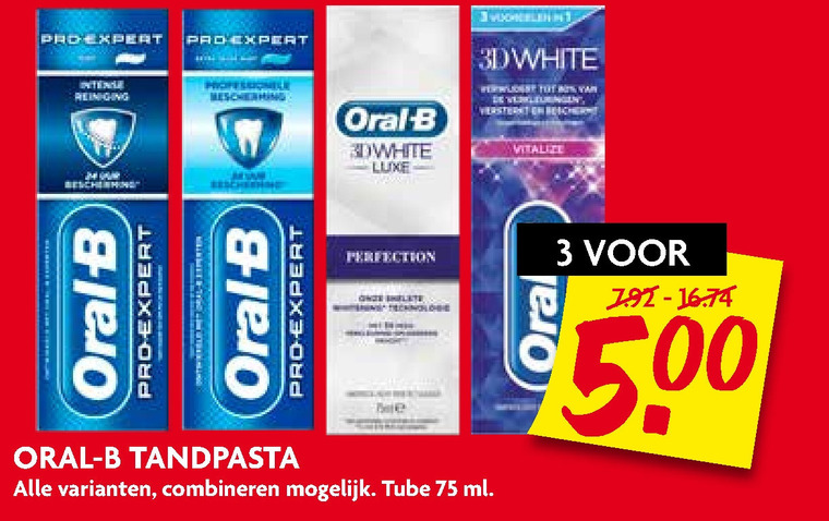 Oral-B   tandpasta folder aanbieding bij  Dekamarkt - details