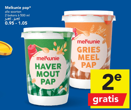 Melkunie   pap folder aanbieding bij  Deen - details