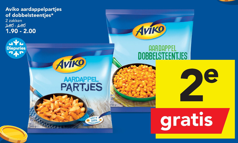 Aviko   aardappelschijfjes folder aanbieding bij  Deen - details