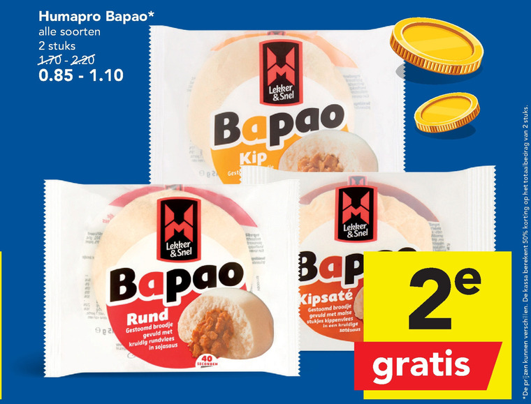 Humapro   bapao broodje folder aanbieding bij  Deen - details