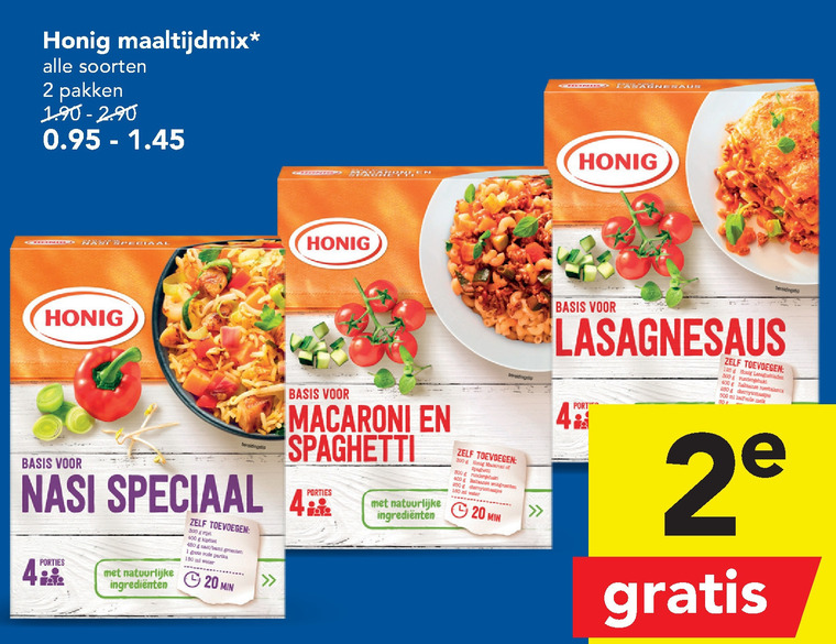 Honig   maaltijdmix folder aanbieding bij  Deen - details