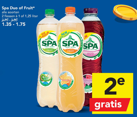 Spa en Fruit   fruitdrank folder aanbieding bij  Deen - details