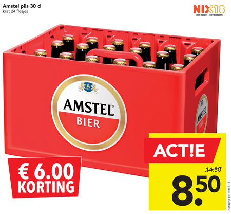 Amstel   krat bier folder aanbieding bij  Deen - details