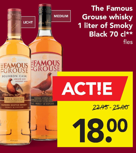 Famous Grouse   whisky folder aanbieding bij  Deen - details