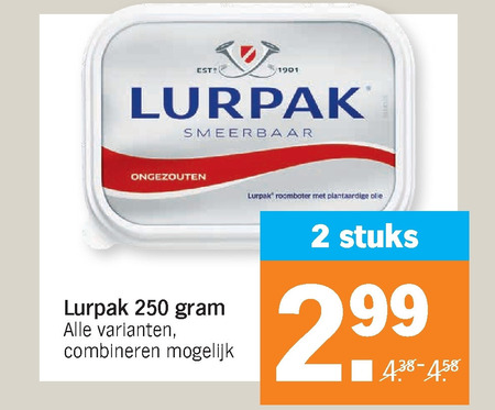 lurpak   roomboter folder aanbieding bij  Albert Heijn - details