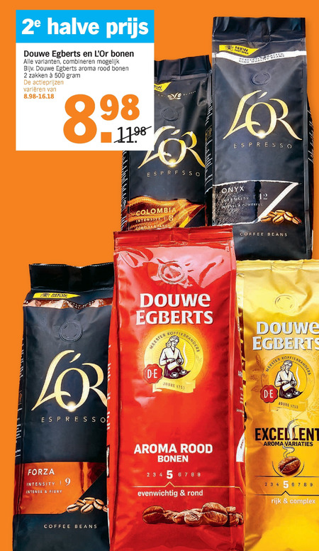 Douwe Egberts   koffiebonen folder aanbieding bij  Albert Heijn - details