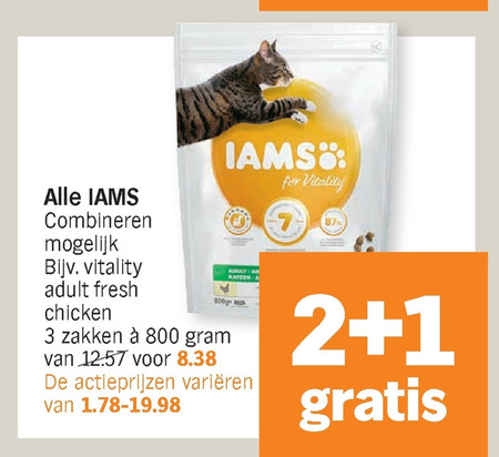 IAMS   kattenvoer folder aanbieding bij  Albert Heijn - details