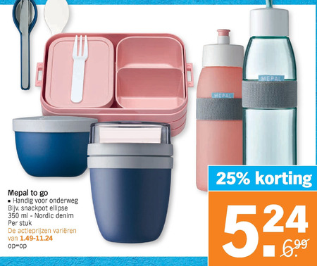 Mepal   lunchbox, drinkfles folder aanbieding bij  Albert Heijn - details