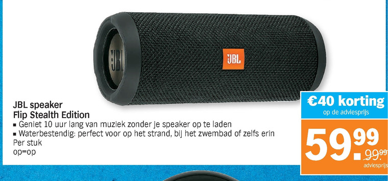 programma Veilig Clancy JBL portable speakerset folder aanbieding bij Albert Heijn - details