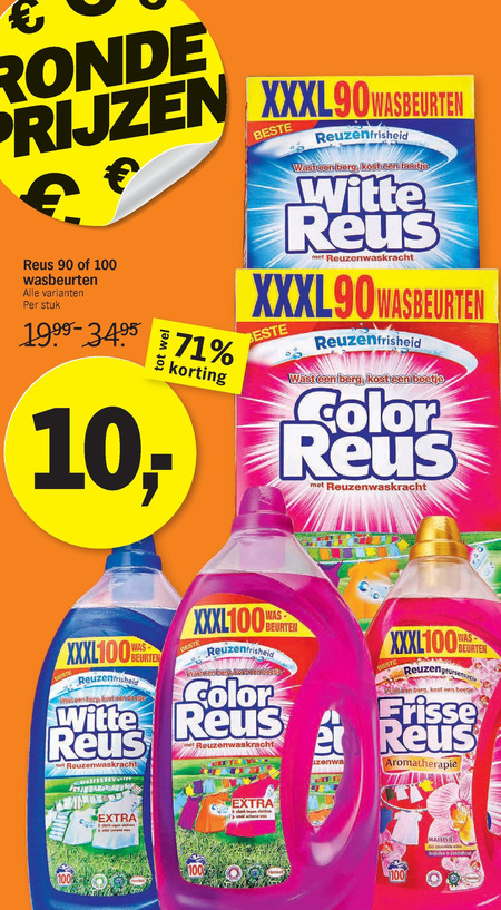 Frisse Reus   wasmiddel folder aanbieding bij  Albert Heijn - details