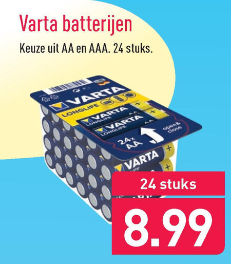 Varta   batterij folder aanbieding bij  Aldi - details