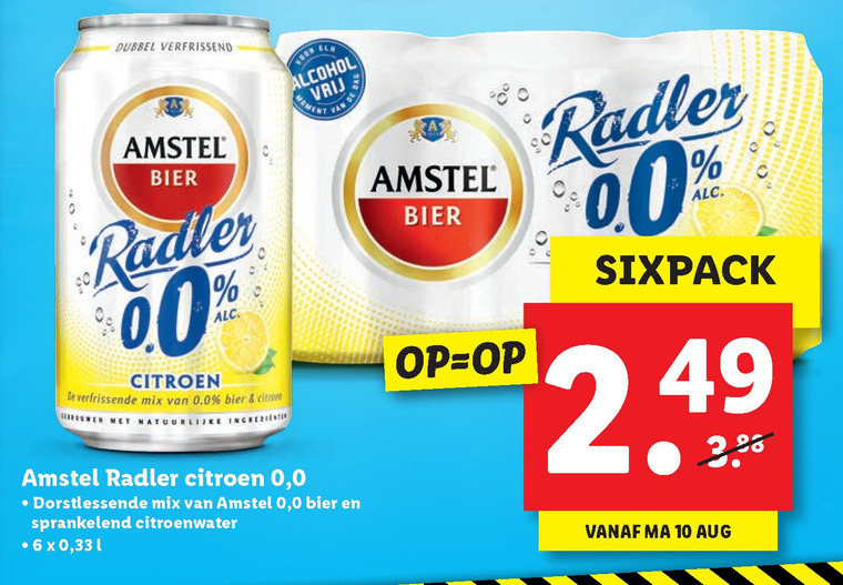 Amstel   radler bier folder aanbieding bij  Lidl - details