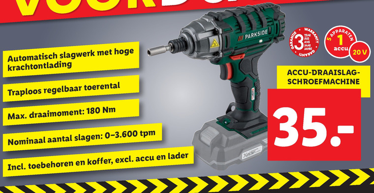 Doordringen majoor Besnoeiing Parkside accuboormachine folder aanbieding bij Lidl - details