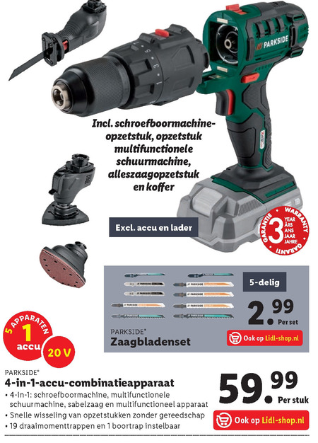 Parkside   accuboormachine folder aanbieding bij  Lidl - details