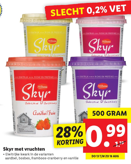 Milbona   vruchtenyoghurt folder aanbieding bij  Lidl - details