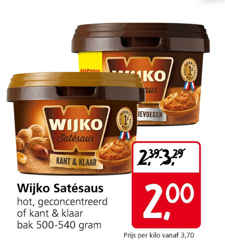 Wijko   satesaus folder aanbieding bij  Jan Linders - details