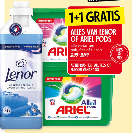 Lenor   wasmiddel folder aanbieding bij  Jan Linders - details