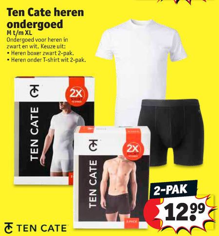 Ten Cate   heren t-shirt, heren boxershort folder aanbieding bij  Kruidvat - details