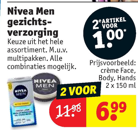 Nivea   heren gezichtsverzorging folder aanbieding bij  Kruidvat - details