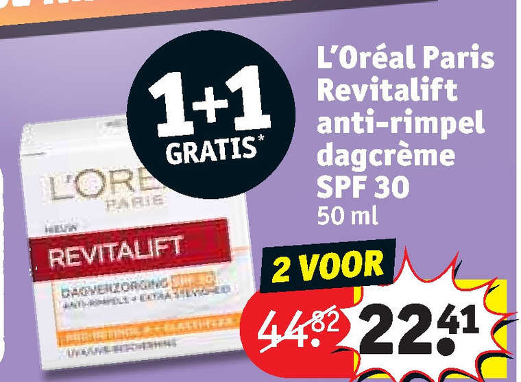 L Oreal   dagcreme folder aanbieding bij  Kruidvat - details