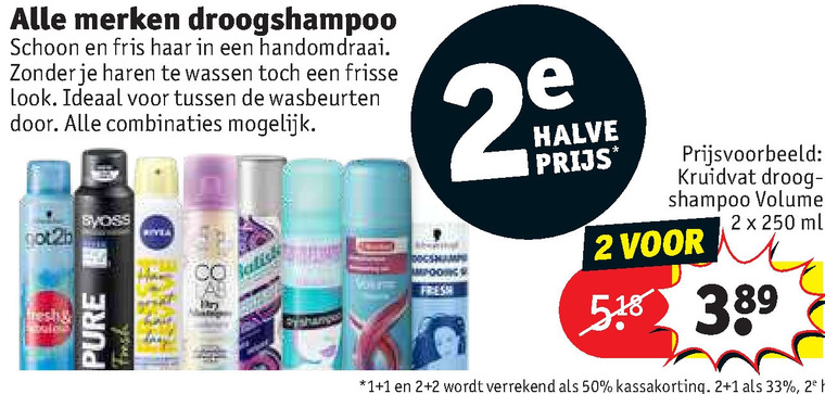 Alle merken   droogshampoo folder aanbieding bij  Kruidvat - details