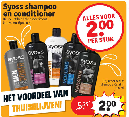 Syoss   conditioner, shampoo folder aanbieding bij  Kruidvat - details