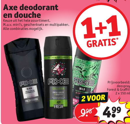 Axe   douchegel, deodorant folder aanbieding bij  Kruidvat - details