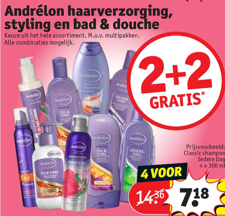 Andrelon   hairspray, shampoo folder aanbieding bij  Kruidvat - details