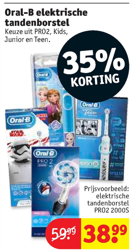 Braun Oral-B   elektrische kindertandenborstel, electrische tandenborstel folder aanbieding bij  Kruidvat - details