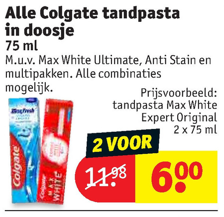 Colgate   tandpasta folder aanbieding bij  Kruidvat - details