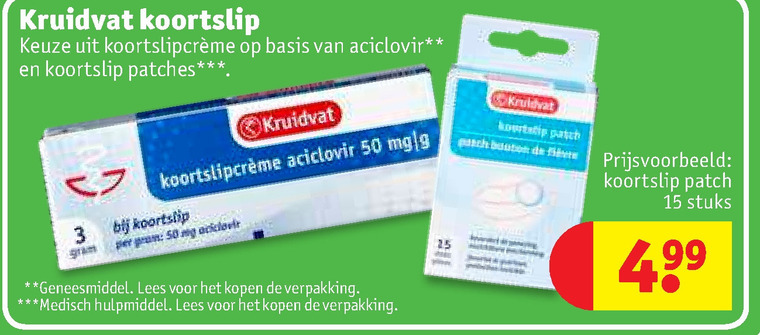 Kruidvat Huismerk   koortslipcreme folder aanbieding bij  Kruidvat - details